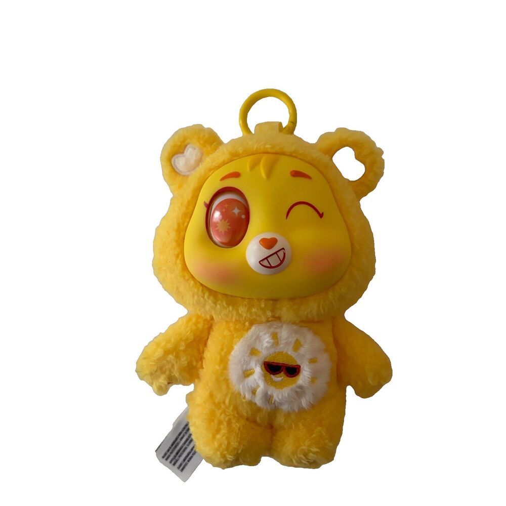 Carebears Caring Cuties Funshine Bear Plush Clip Yellow 5"